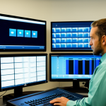 **

"A professional security monitor, fully clothed in appropriate work attire, attentively observing multiple screens in a modern security control room, displaying various camera feeds and data streams. Focused expression, hands on the console, showcasing diligence and expertise. Safe for work, appropriate content, well-lit environment, perfect anatomy, professional setting, modest dress, high quality."

**