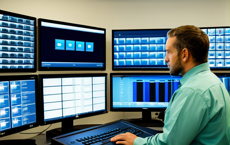 **
"A professional security monitor, fully clothed in appropriate work attire, attentively observing multiple screens in a modern security control room, displaying various camera feeds and data streams. Focused expression, hands on the console, showcasing diligence and expertise. Safe for work, appropriate content, well-lit environment, perfect anatomy, professional setting, modest dress, high quality."
**